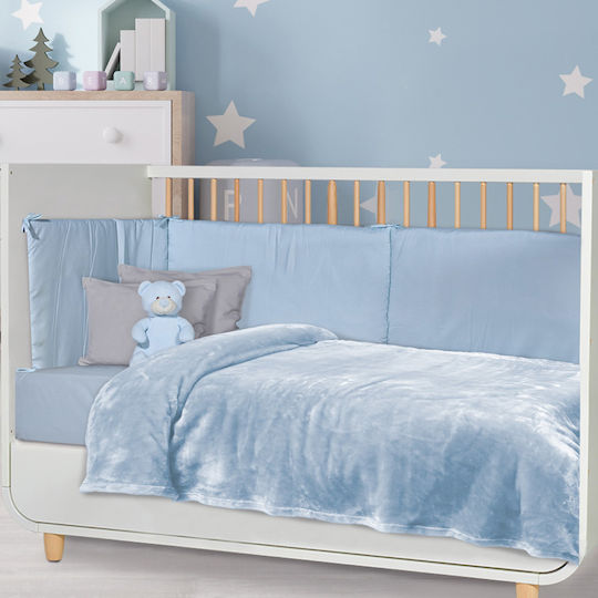 Das Home Blanket Nursery Swaddling Blankets Velvet Light Blue 80x110cm