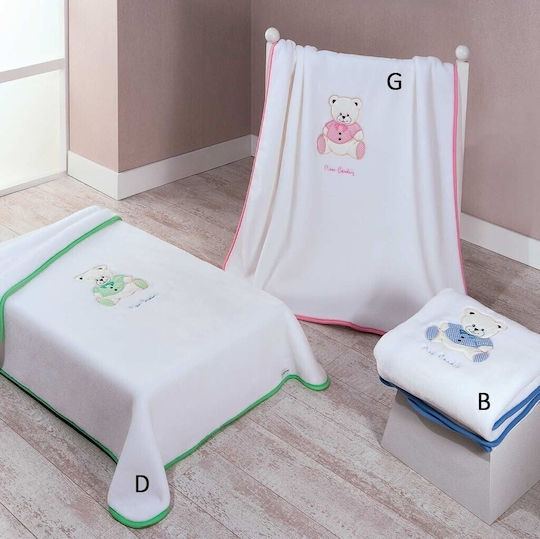 Pierre Cardin Blanket Nursery Swaddling Blankets Nancy 545 Velvet Pink 80x110cm
