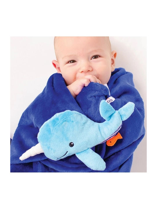 Zoocchini Κουβέρτα Αγκαλιάς & Λίκνου Fleece Μπλε Βελουτέ (Velvet) 100x65.5εκ.