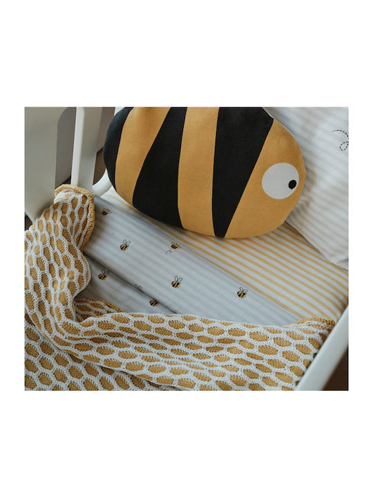 Βρεφικη Κουβερτα Bee Αγκαλιας 80χ110 Honey Nef Nef - 0.80x1.10.