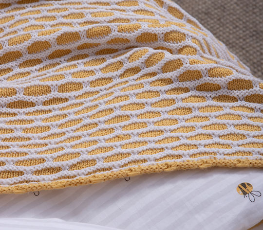 Βρεφικη Κουβερτα Bee Αγκαλιας 80χ110 Honey Nef Nef - 0.80x1.10.