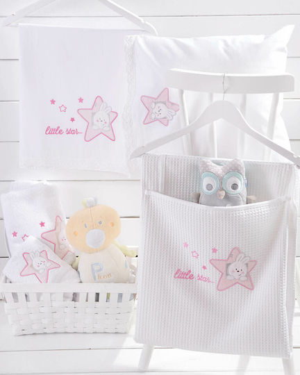 Rythmos Decke Kinderbett Astro Waffel Rosa 110x140cm