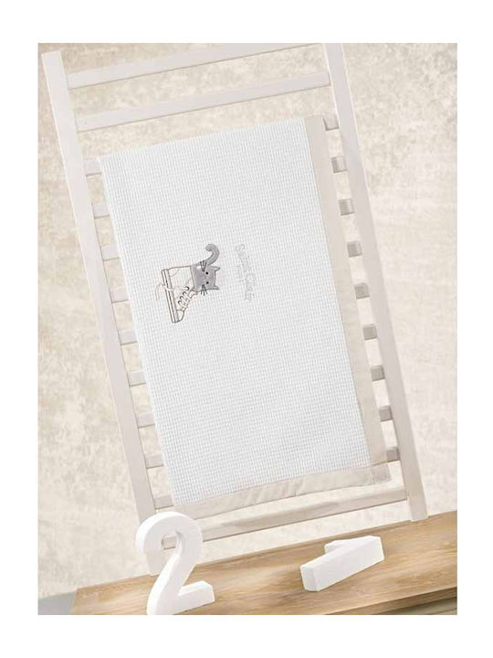 Saint Clair Κουβέρτα Κούνιας Max Πικέ Λευκή 110x150εκ.