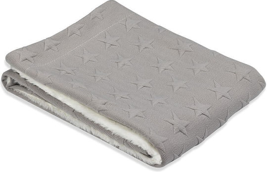 Interbaby Одеяло Детски пелени за пелени Universo Флийс Сив 80x110см.