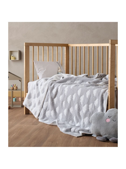 Kentia Blanket Cot Esperos Knitted Gray 100x140cm