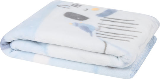 Kikka Boo Blanket Cot Friends Fleece Light Blue 110x140cm