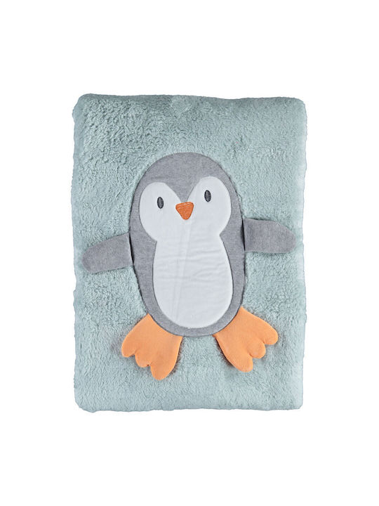 Bi Baby Κουβέρτα Αγκαλιάς & Λίκνου Cute Penguin 88x100εκ.