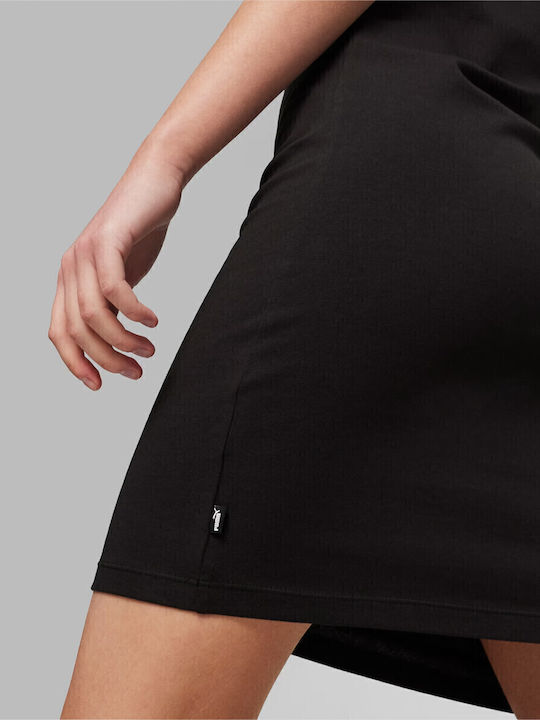 Rochie De Vară Mini Sport Fără Mâneci Neagră
