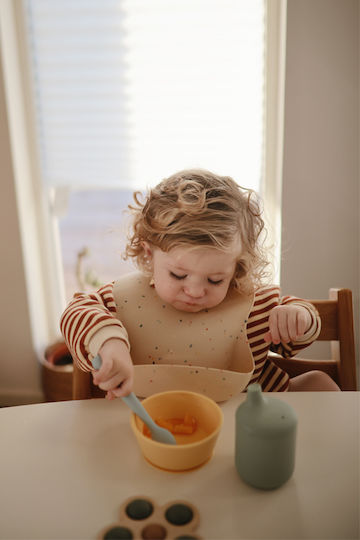 Mushie Baby Food Bowl Suction made of Silicone Yellow