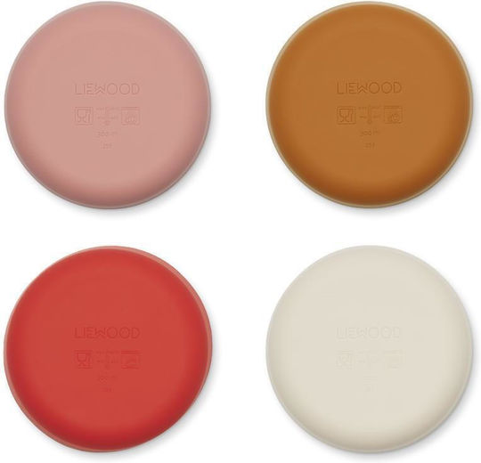 Liewood Παιδικό Μπωλ Φαγητού Iggy από Σιλικόνη Dusty Raspberry Multi 4τμχ