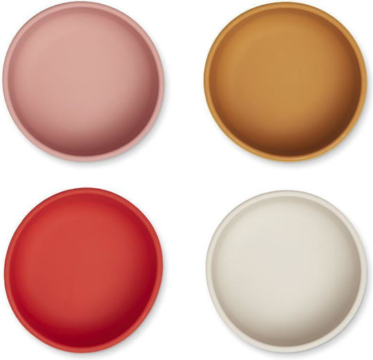 Liewood Παιδικό Μπωλ Φαγητού Iggy από Σιλικόνη Dusty Raspberry Multi 4τμχ