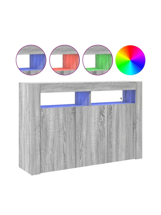 Sideboard Wooden Grey Sonoma 116x30x75cm