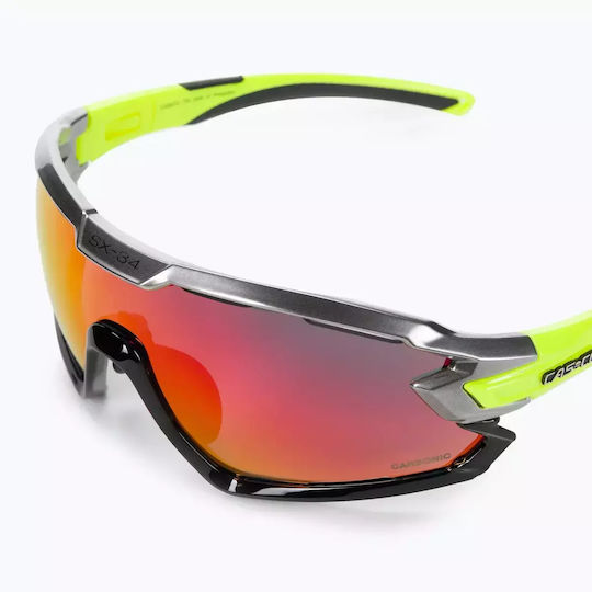 Casco Cycling Glasses with Black Frame & Mirror / Polarized / Photochromic Lenses