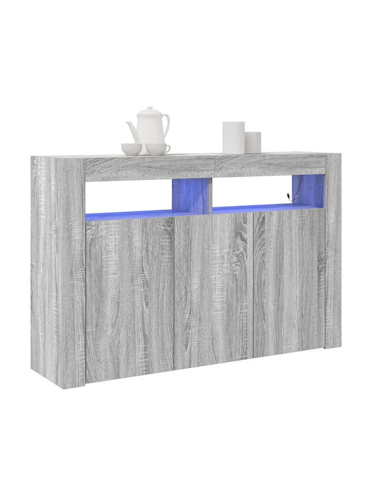 Sideboard Wooden Grey Sonoma 116x30x75cm