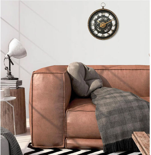Atmosphera Silent Antique Wall Clock Plastic Black Ø27cm