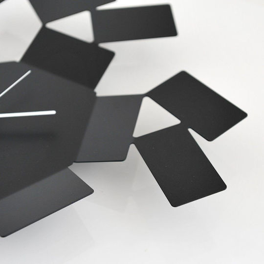 Alessi Ρολόι Τοίχου Μεταλλικό Μαύρο 46x33.5cm Alessi Ρολόι Τοίχου Μεταλλικό Μαύρο 46x33.5cm