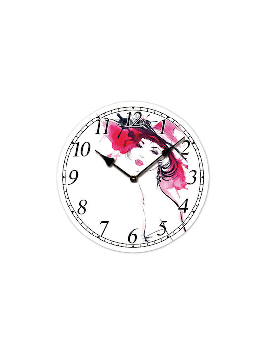 Marhome Wanduhr Hölzernes Weiß Ø33cm