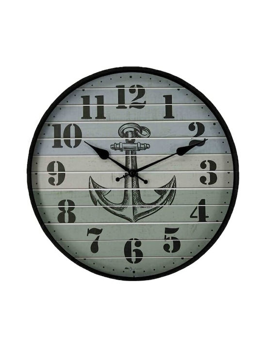 Wall Clock Plastic Black Ø35cm