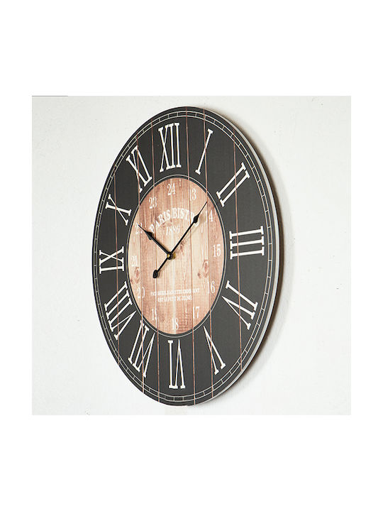 Wanduhr Hölzernes Schwarz Ø58.2cm