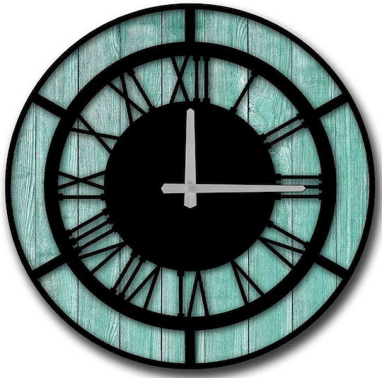 Wallity Wall Clock Plastic Turquoise Ø50cm