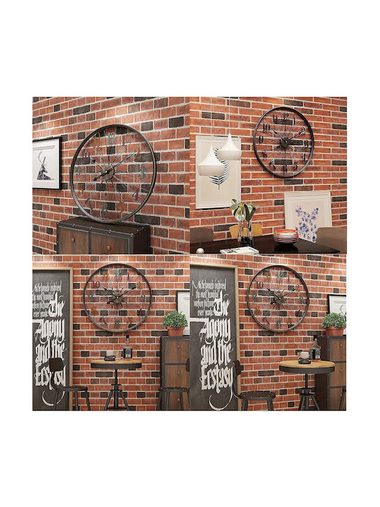 Leise Antikes Wanduhr Metallisch Mehrfarbig Ø60cm