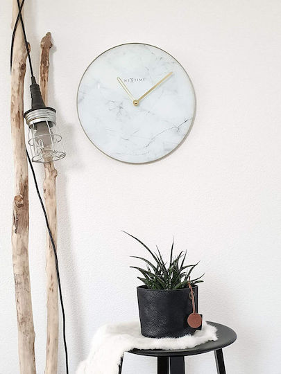 Design Is This Silent Ceas de Perete Plastic Alb Ø40cm