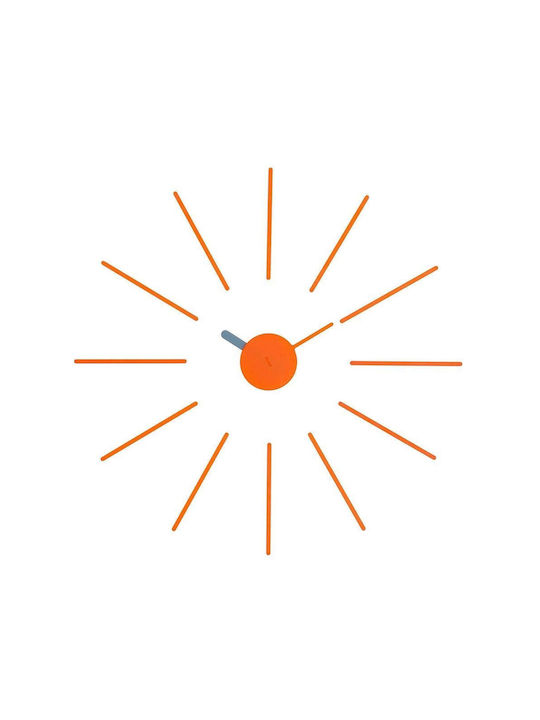 Klox Wall Clock Plastic Orange Ø100cm