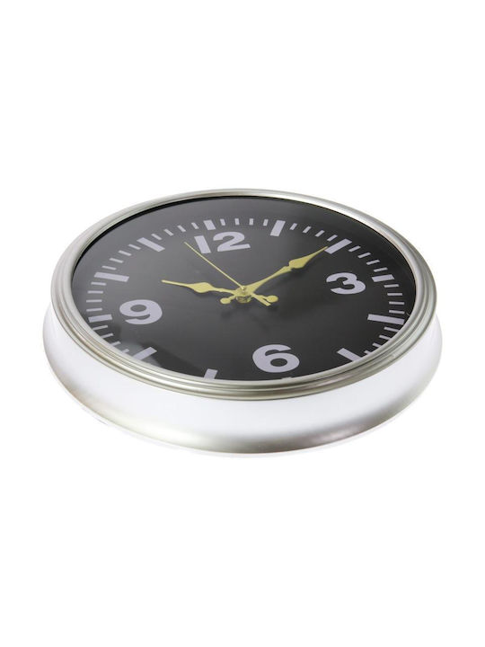 Viosarp Vintage Metallic Silver Wall Clock Ø35cm