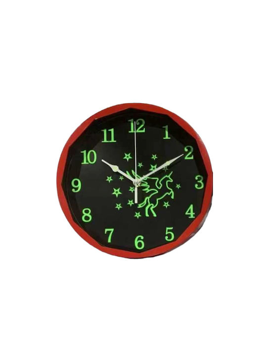 Wall Clock Plastic Black Ø26cm