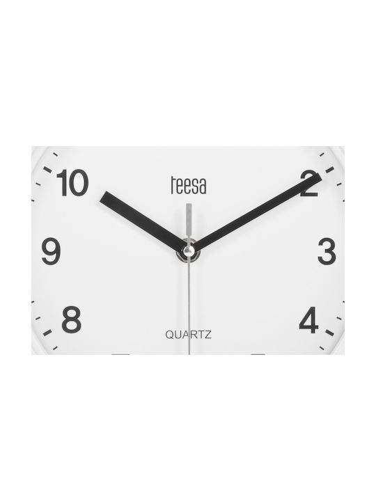 Teesa Wall Clock Plastic White Ø20cm