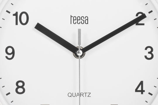 Teesa Ρολόι Τοίχου Πλαστικό Λευκό Ø20cm