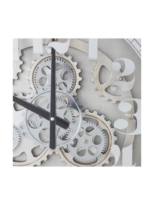 Artekko Antique Wall Clock Metallic White 60x60cm