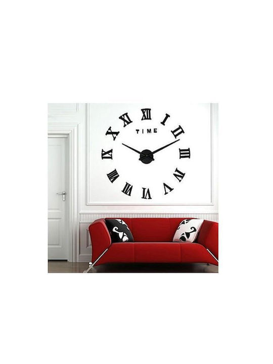 3D Wanduhr Silber