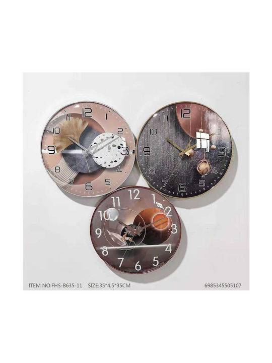 Wall Clock Gray 35x4.5cm