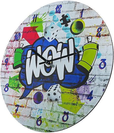 ArteLibre Wow Ceas de Perete Lemn Multicolor Ø33.8cm
