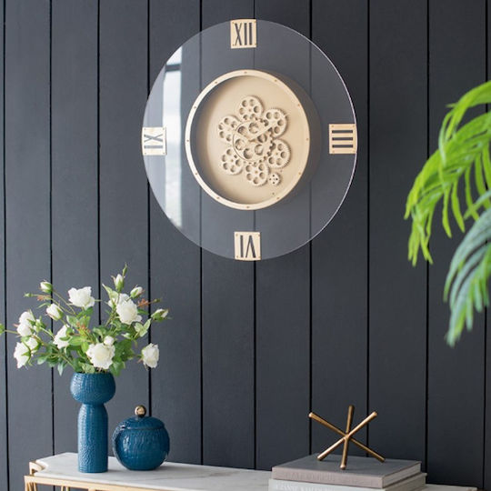 Artekko Wall Clock Metallic Gold Ø60cm