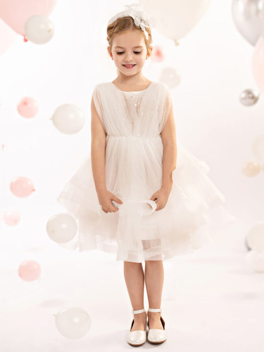 Baby Bloom Weißes Taufkleid aus Tüll