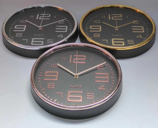 Wall Clock Plastic Gold Ø30cm