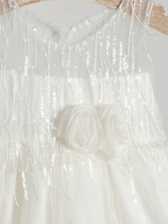 Lollipop White Baptism Dress made of Tulle