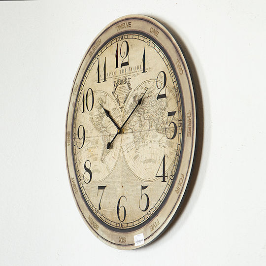 Analoge Hölzernes Schwarze Wanduhr 58,2x4,3cm