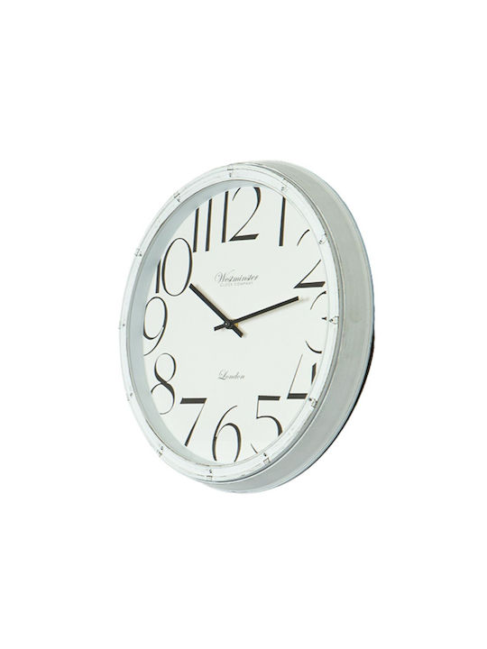 Wall Clock Plastic White Ø40cm