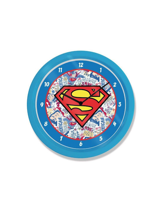 Pyramid International Superman Logo Puzzle Ρολόι Τοίχου Πλαστικό Μπλε 24.5cm