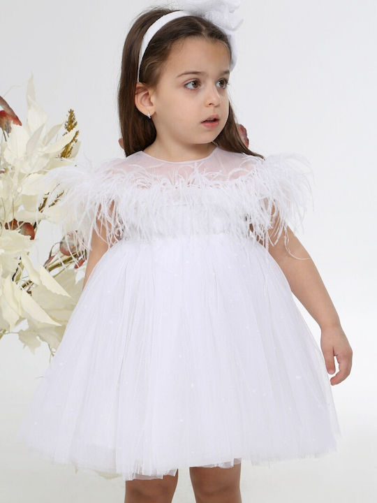 Mi Chiamo Weiß Taufkleid aus Tüll
