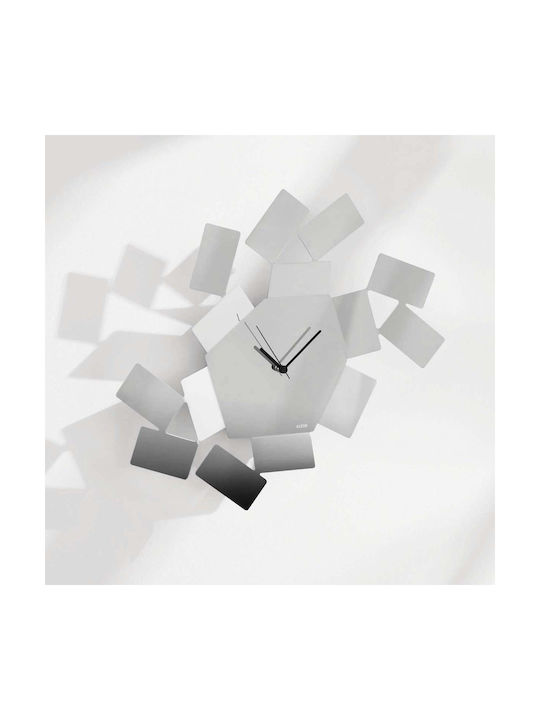 Alessi La Stanza Dello Scirocco Wall Clock Metallic Silver 46x33.5cm