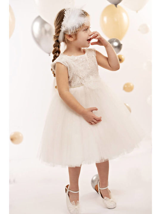 Baby Bloom White Baptism Dress made of Tulle