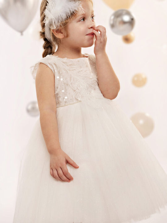 Baby Bloom White Baptism Dress made of Tulle