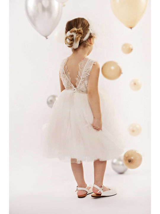 Baby Bloom White Baptism Dress made of Tulle