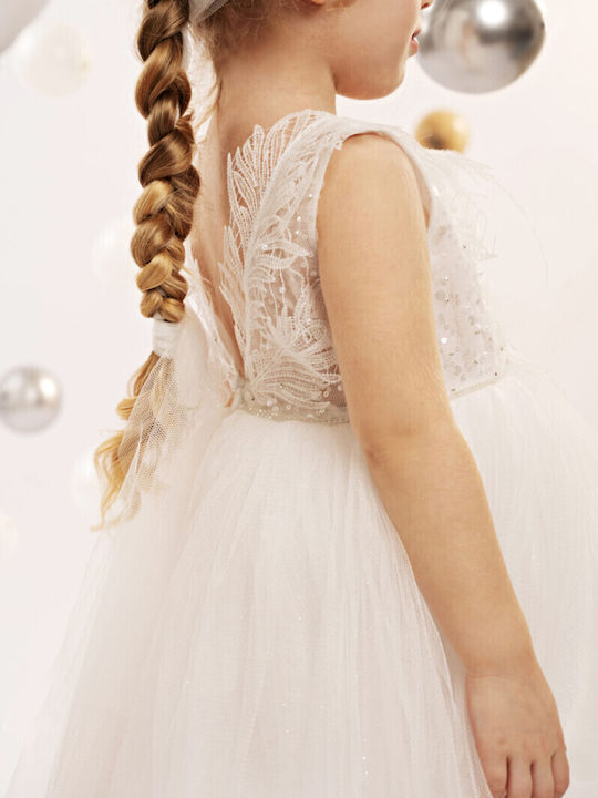 Baby Bloom White Baptism Dress made of Tulle