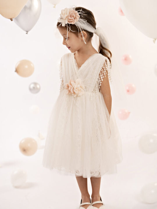 Baby Bloom White Baptism Dress made of Tulle