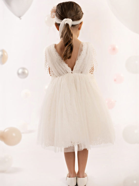 Baby Bloom White Baptism Dress made of Tulle